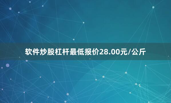 软件炒股杠杆最低报价28.00元/公斤